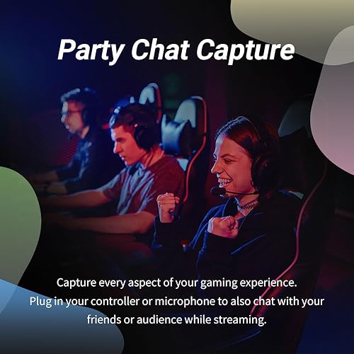 Miniatura 9 de Narvitech NJ500, tarjeta de captura externa 4K. 4K602K144HD240 Passthrough, transmisión y grabación en 4K30 con latencia ultrabaja en PS5, Xbox XS,