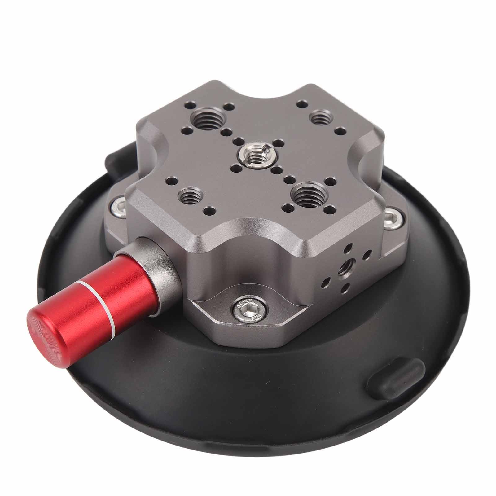 Supporto per Fotocamera a Ventosa Robusto Lega di Alluminio e Silicone 4,7" per Action Camera SLR su Auto, Barche Ed Edifici