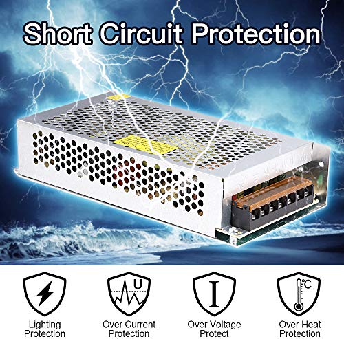 Image of 10A 120W 12V DC Power Supply, Universal Regulated Switching AC 110V /220V to DC Converter (SMPS) Transformer Driver Adapter for LED Strip Lights, CCTV Camera System, 3D Printer, Radio, Computer Project