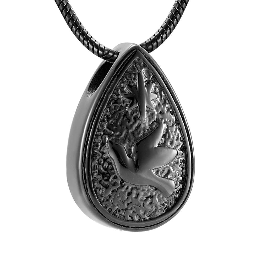 Bijou funéraire pendentif urne colombe pour deuil quotidien et hommage