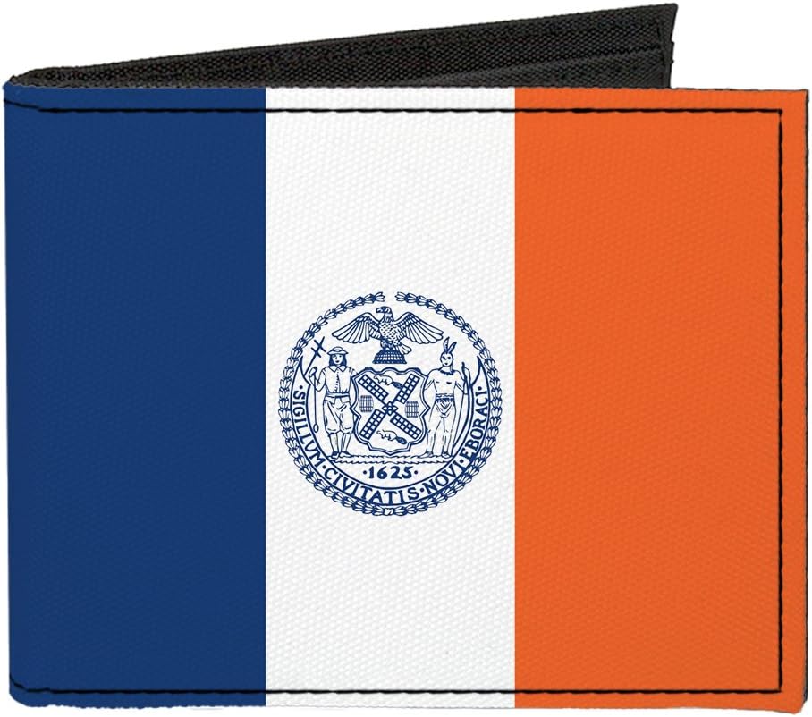 Buckle-Down Canvas Bi-fold Wallet-New York Flag