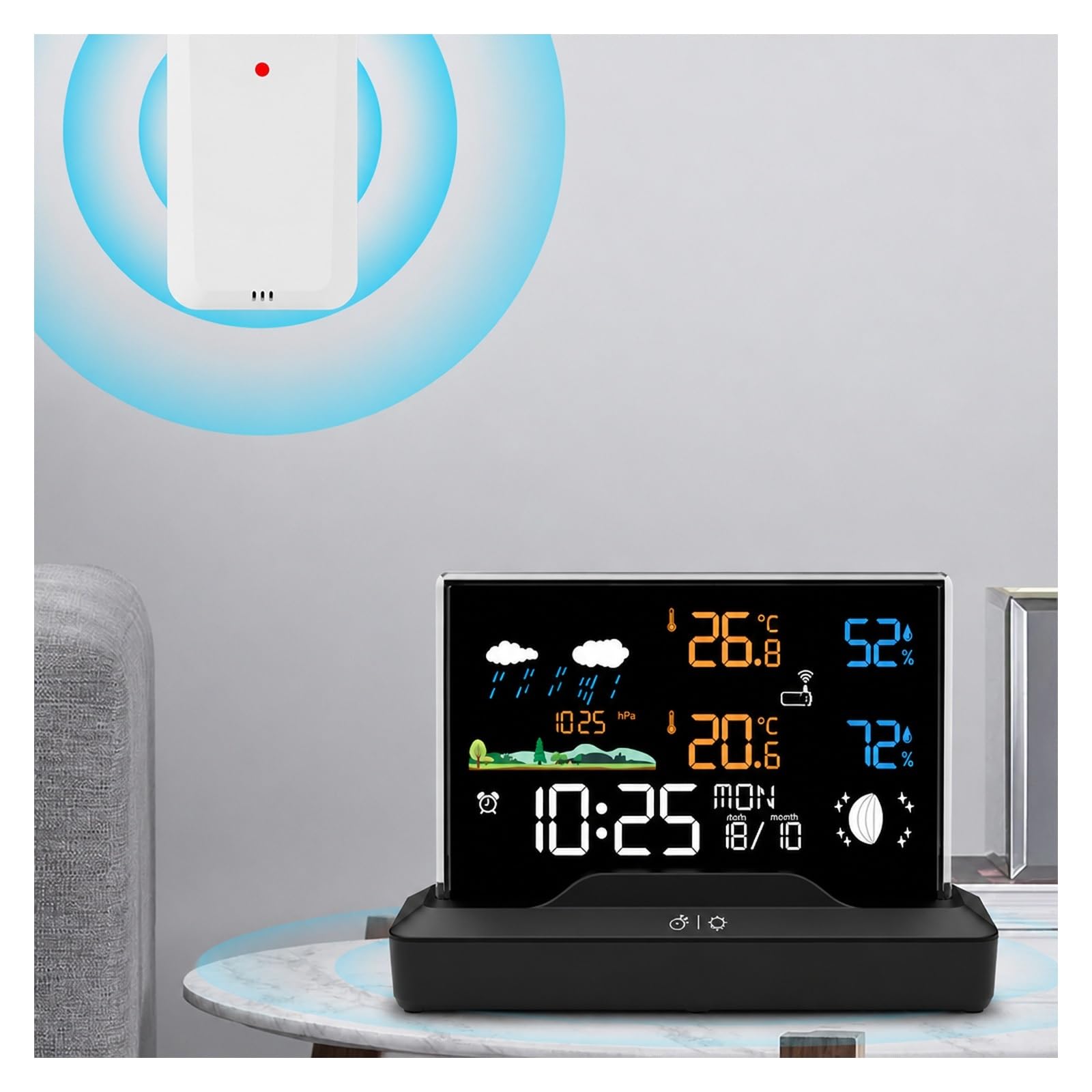 Stazione Meteorologica Wireless Con Termometro Igrometro Di Previsione