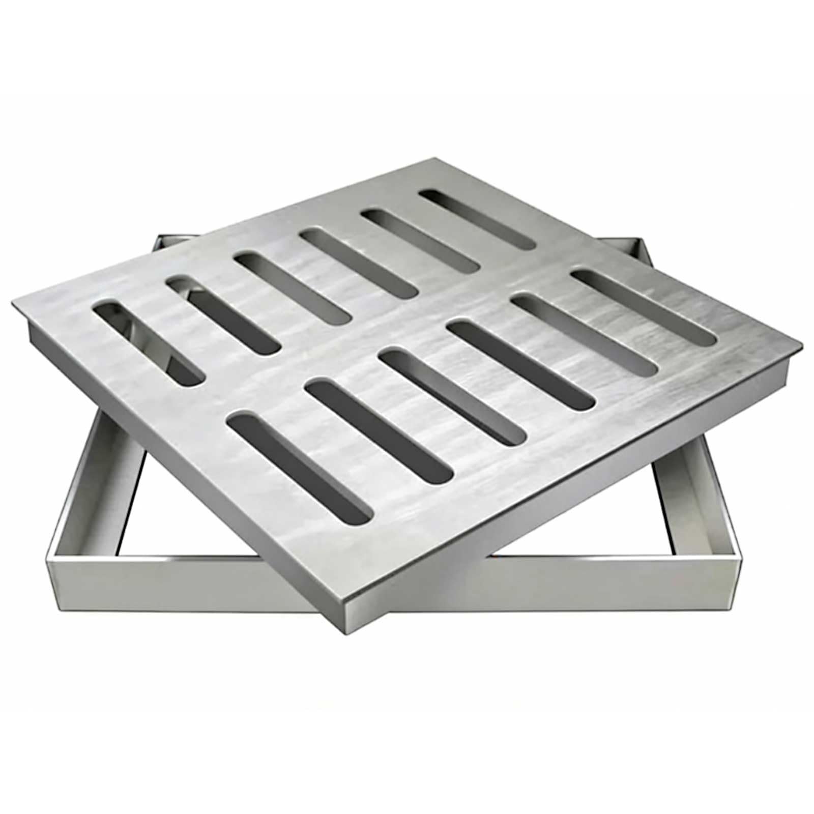 Couvercle de trou d'égout carré 25x25 pour caniveau de terrasse et drainage de jardin