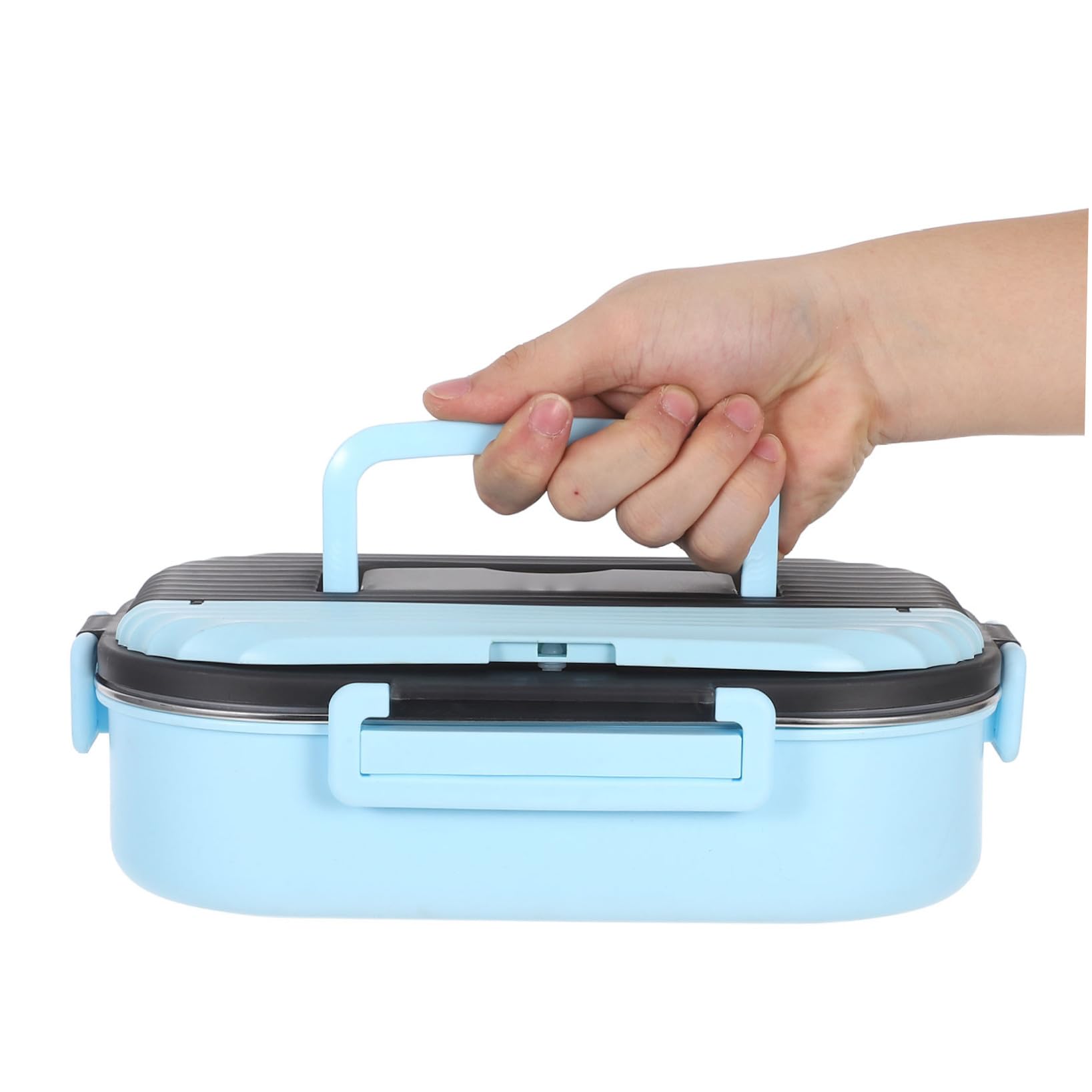 34oz Boîte à Lunch Acier Inoxydable avec Compartiments Doubles Hermétique et Étanche pour Pique-niques et Travail Convient à Micro-ondes et Lave-vaisselle