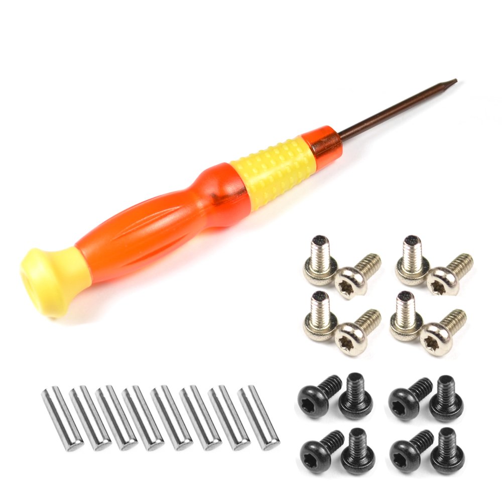 8 Replacement Headband Screws Repair Parts + 8 Headset Replacement Logo Screws + 8 Replacement Hinge Pins + Screwdriver Tool Kit for Monster Beats by Dr. Dre Studio / Studio 2.0 / Studio Wireless