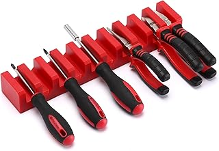 EMENTOL Red Magnetic Plier/Wrench Holder,Tool Organizer,10 Plier Organizers,Modular Screwdriver Organizers