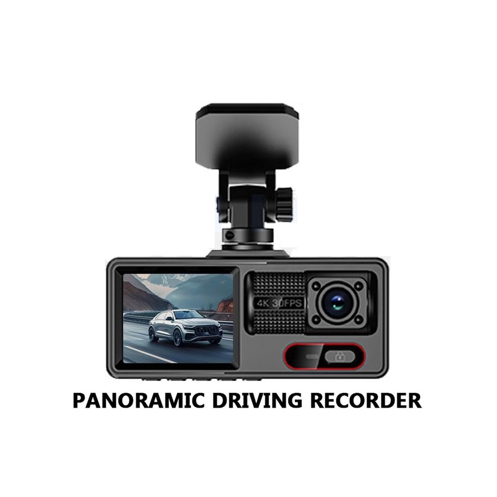 Registratore di guida per auto, registratore panoramico a 360 gradi, schermo intero, dispositivo per visione notturna ad alta definizione e immagini ultra-elevate, fuoristrada