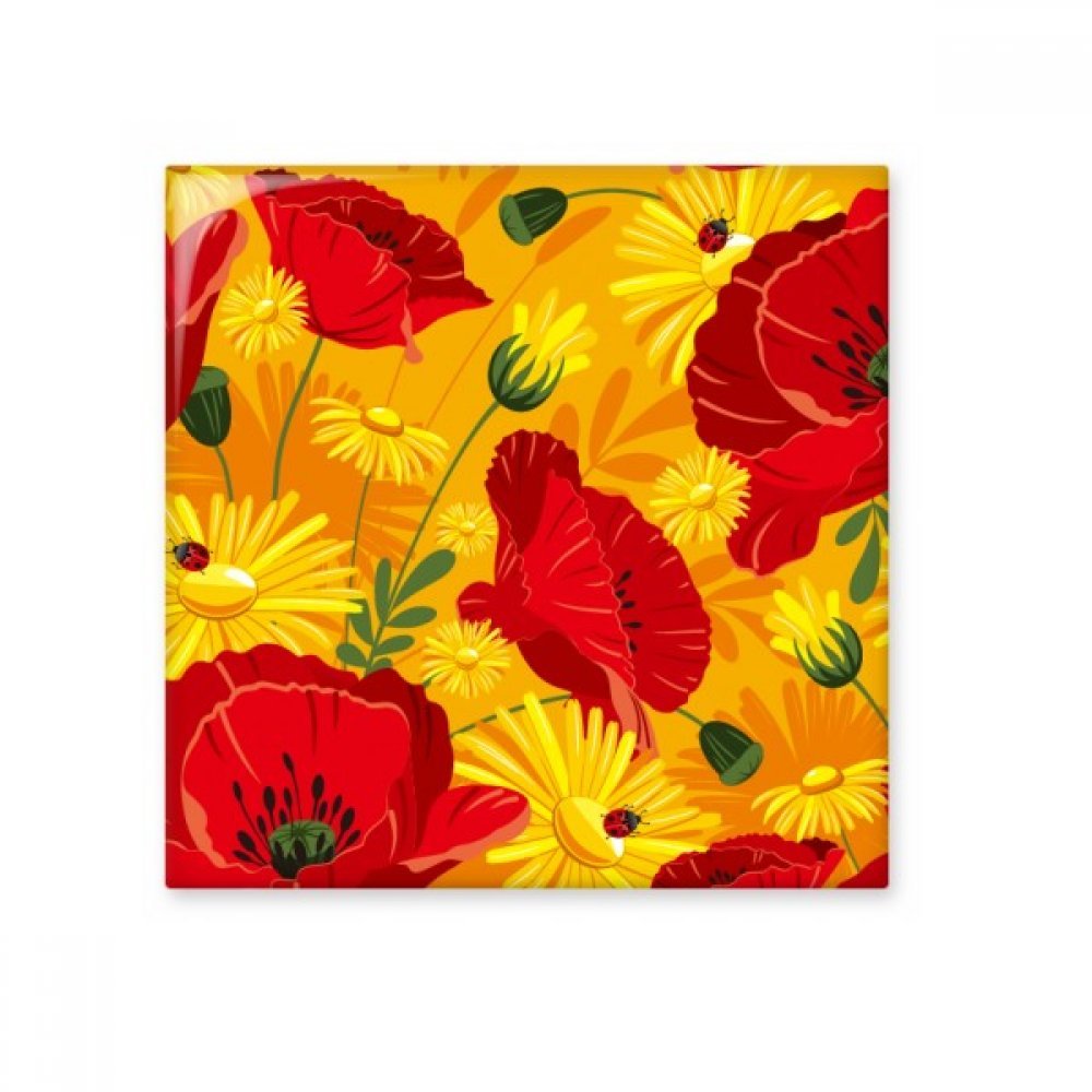 Carrelage céramique brillant coquelicot maïs pour décoration murale cuisine