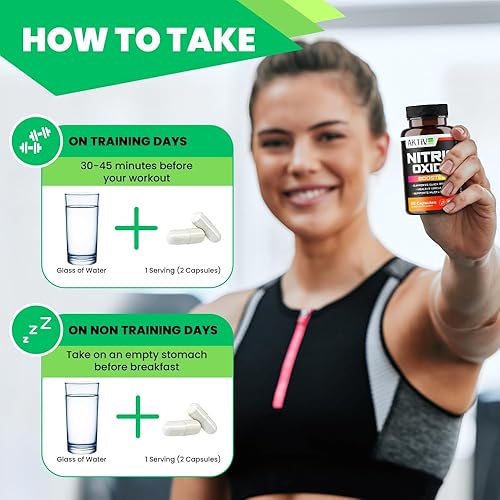 Miniatura 6 de Suplemento potenciador de óxido nítrico con L-arginina, L-citrulina y raíz de ginseng  Mejora el flujo sanguíneo, aumenta la energía y la