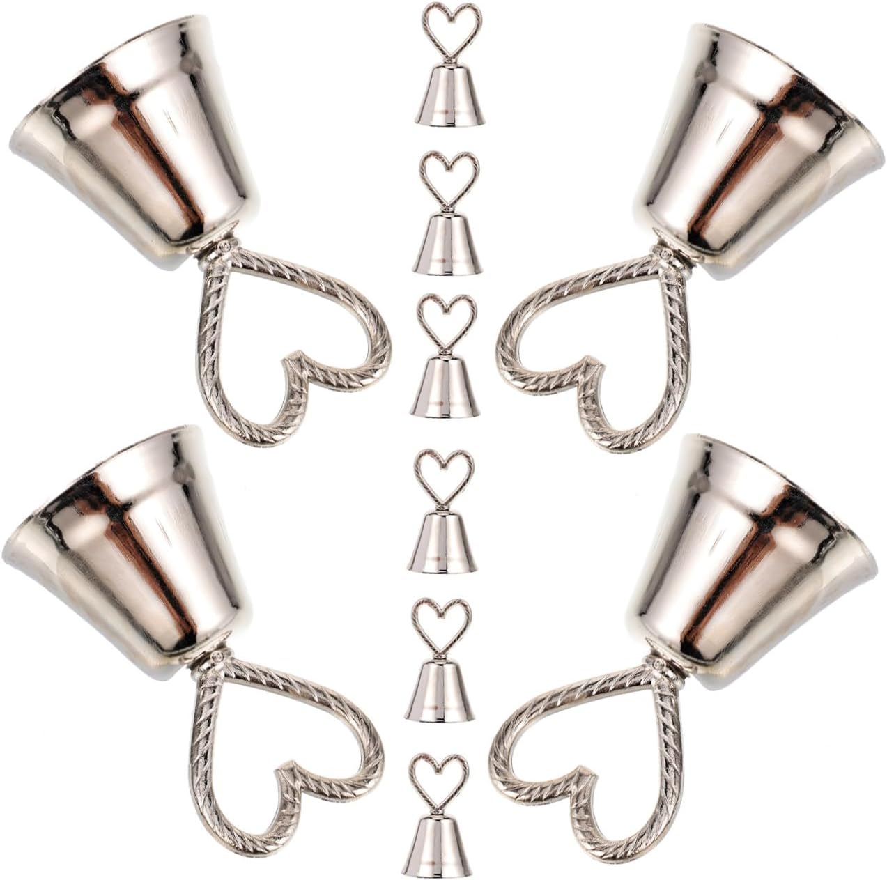 10pcs Creative Metal Bell Place Card Holders for Weddings Parties and Events Clips for Table Number Display and Menu Holders Style Design