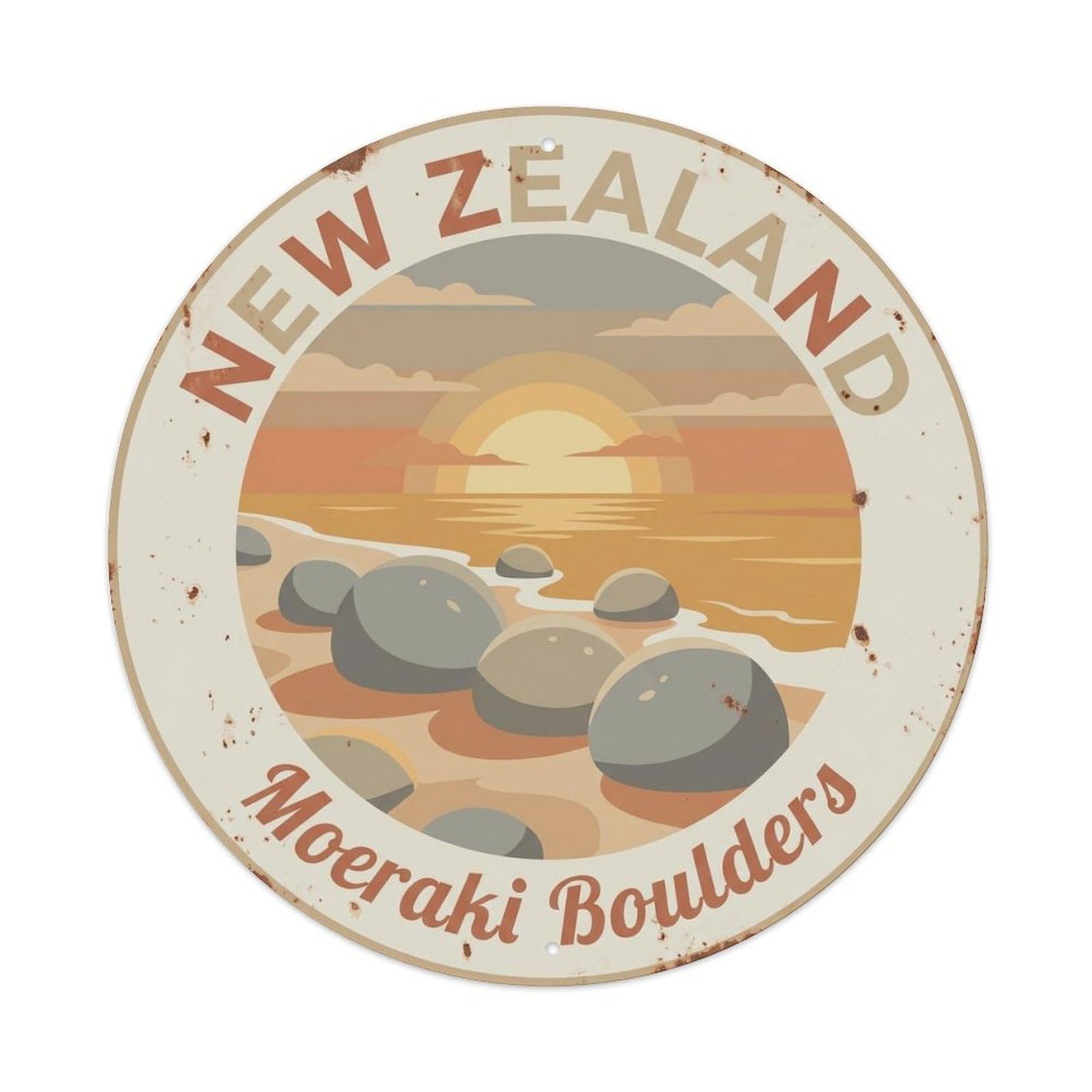 New Zealand Southern Travel Scenic Alpine Landscape Metal Tin Sign
