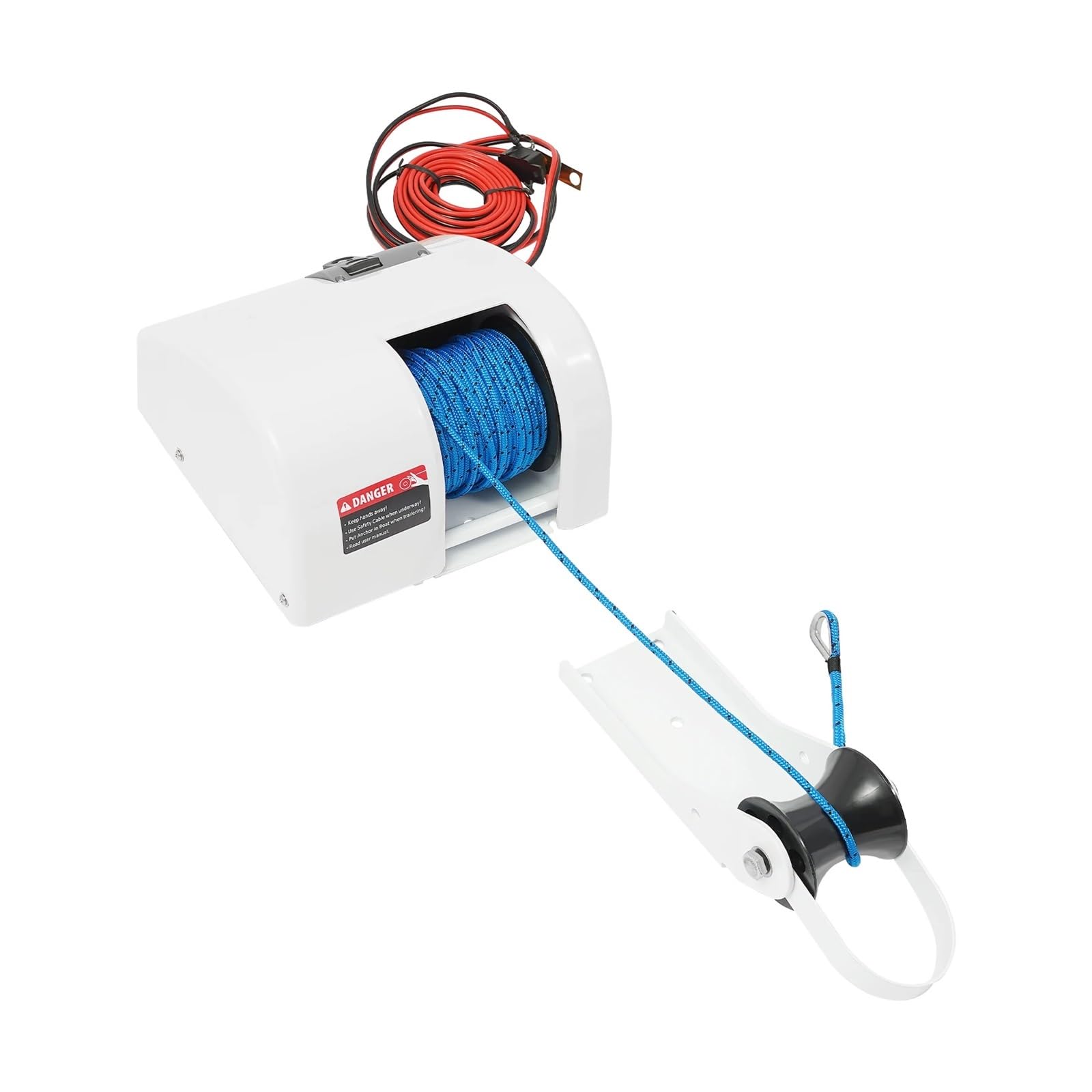 Kit salpa ancora elettrico 12 V per uso marino, compatibile con acqua salata con telecomando e staffa per prestazioni di ancoraggio potenti