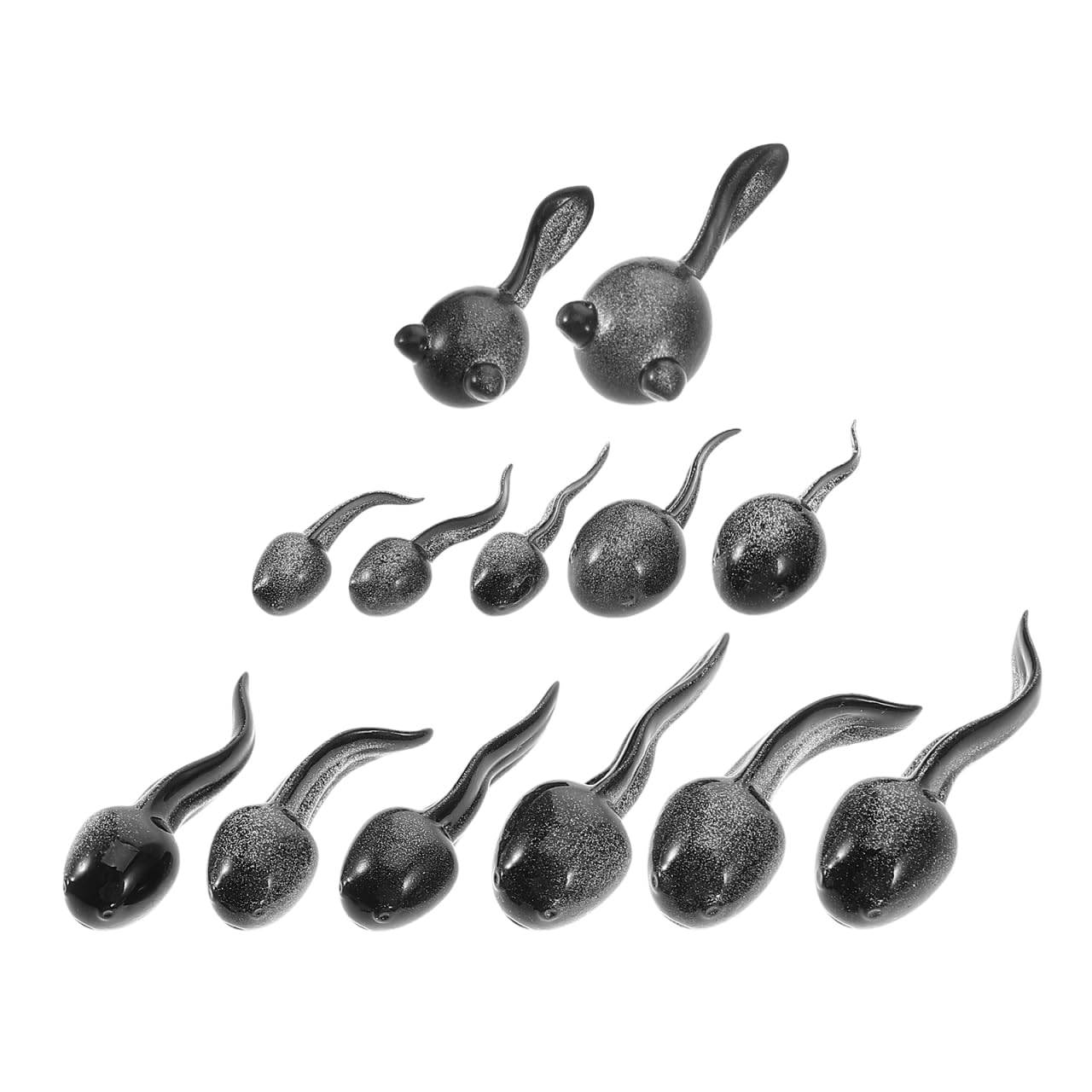 Miniature Tadpole Figurines 13 Pcs Tiny Tadpole Decor Mini Animal Model for Aquarium Moss Garden Bonsai Ornaments Pond Pool Patio Home and Outdoor Decoration