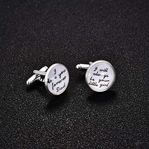 JIAYIQI Cufflinks for Dad Sweet Words Cufflinks for Men4