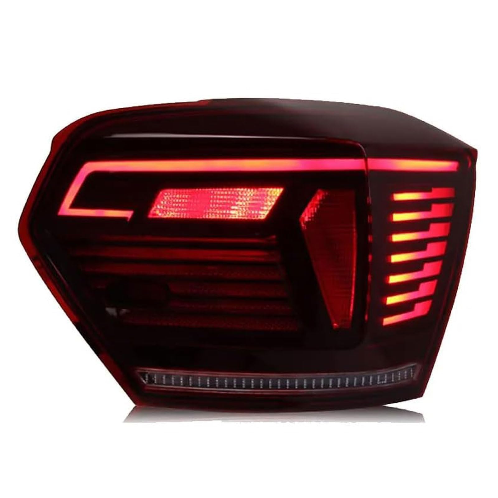 Auto Fanale Posteriore per VW Polo 2019 2020 2021 2022 2023, Faro Posteriore LED - Luce Stop E Frecce Antinebbia, Gruppo Luci Posteriori Sostituzione