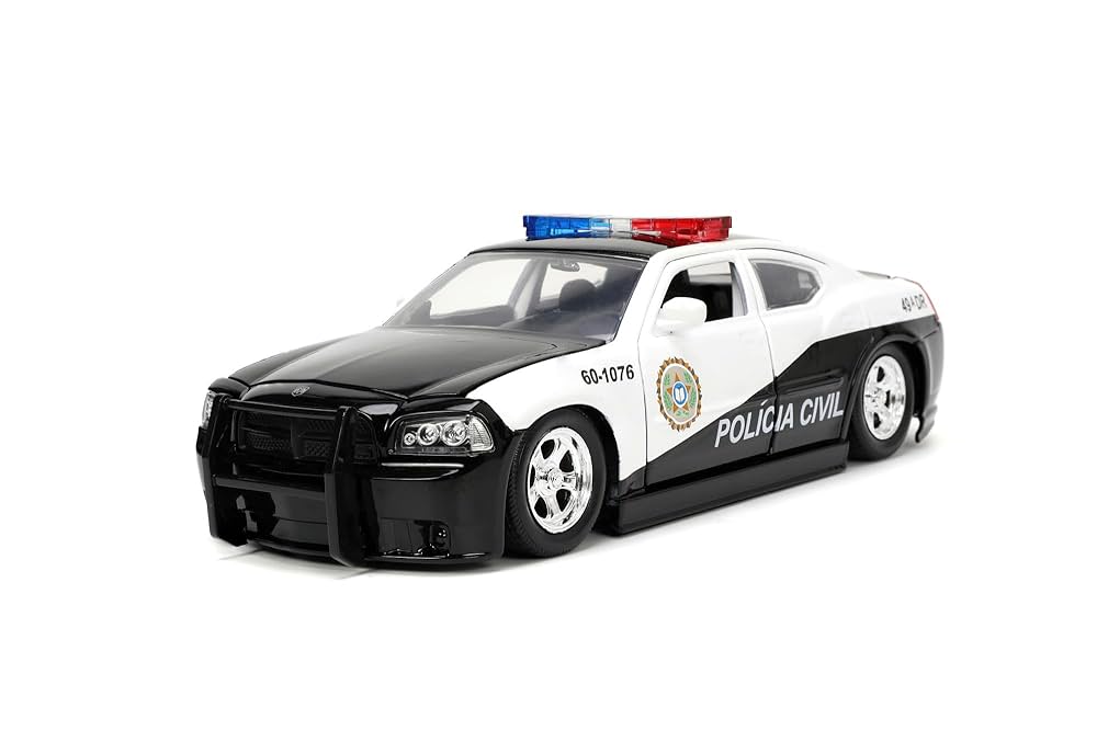 ミニカー FAST&FURIOUS POLICE CHARGER LIMITED Jada 1:24 F AND F 2006 DODGE CHARGER POLICE CAR: Buy Online