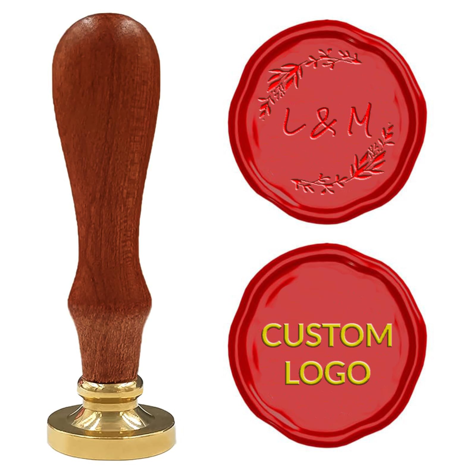 Custom Wax Seal Stamp with Your Own Design Logo Picture, Personalized Sealing Wax Stamp for Letter,Crafting, Envelopes, Wedding Invitation, Christmas