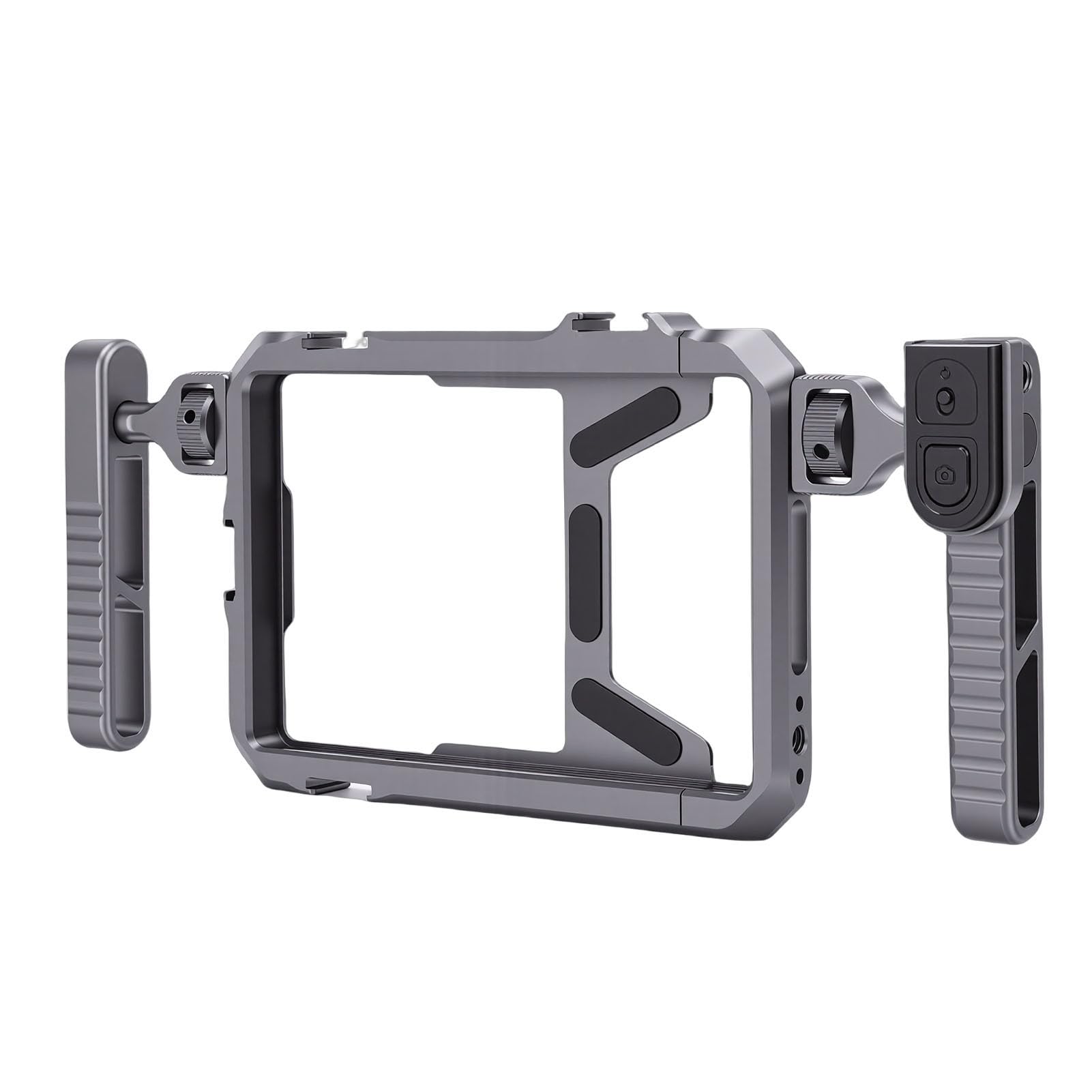Cuifati Jaula Estabilizadora Universal para Teléfono de Aleación de Aluminio con Asas Dobles, Estuche para Cine, Estabilizador de Vídeo para Teléfono, Soporte para Trípode para Creador