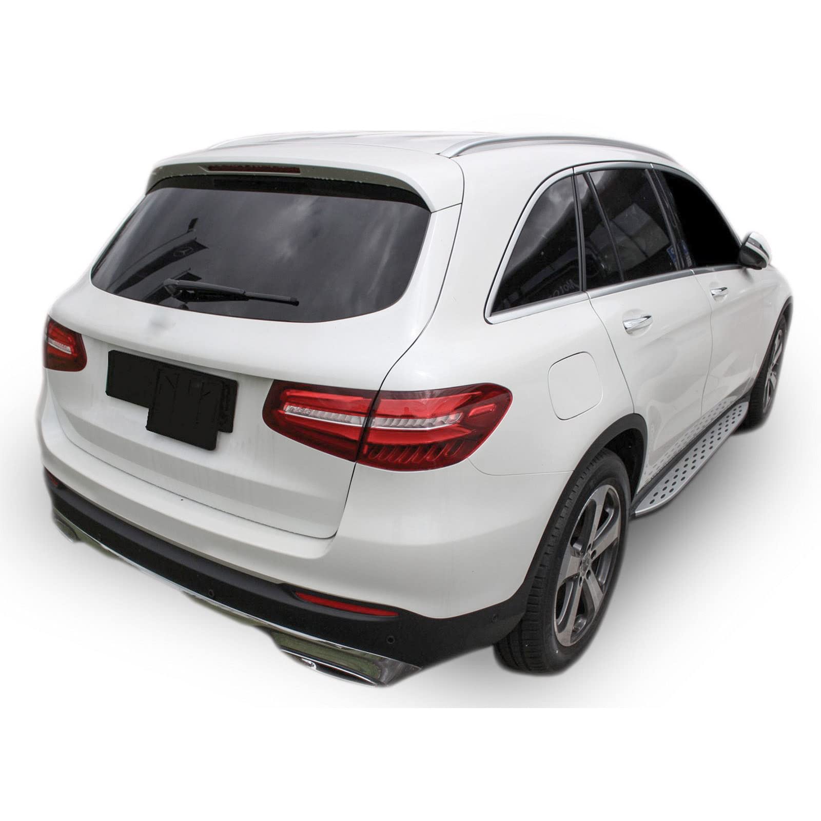 J&J AUTOMOTIVE Pedane Laterali per Mercedes GLC X253 / Coupe C253 2015-2022, Sottoporta Minigonne in Alluminio e Plastica ABS, Set Completo con Materiale di Montaggio Incluso
