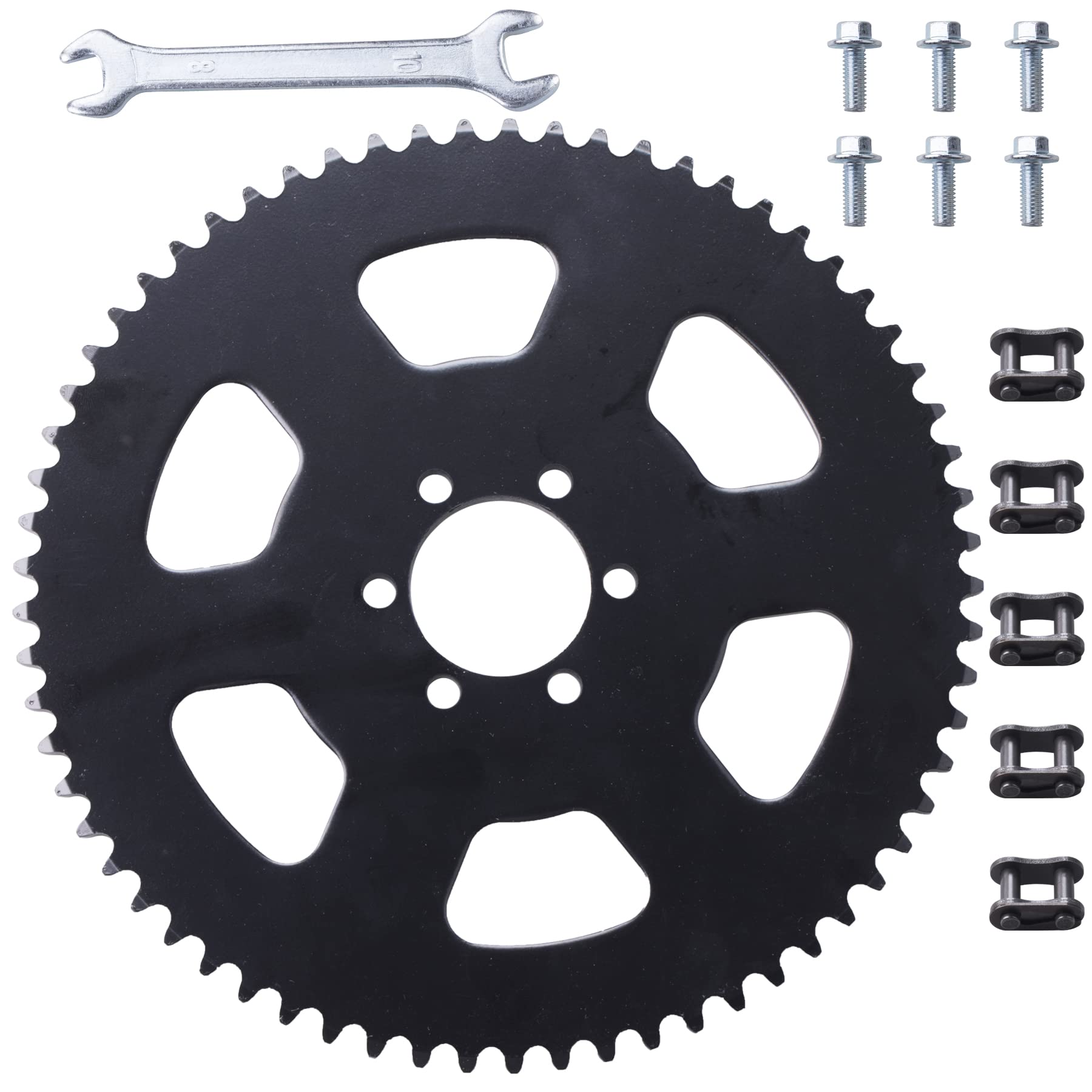 JINGKE 65 Teeth #35 Chain Rear Sprocket Compatible with 100cc 98cc 97cc 2.5hp Coleman CT100U Trail CK100 CC100X Baja Doodle Bug Blitz Dirt Bug Racer DB30 TrailMaster MB Storm Mini Bike Go Kart Drift