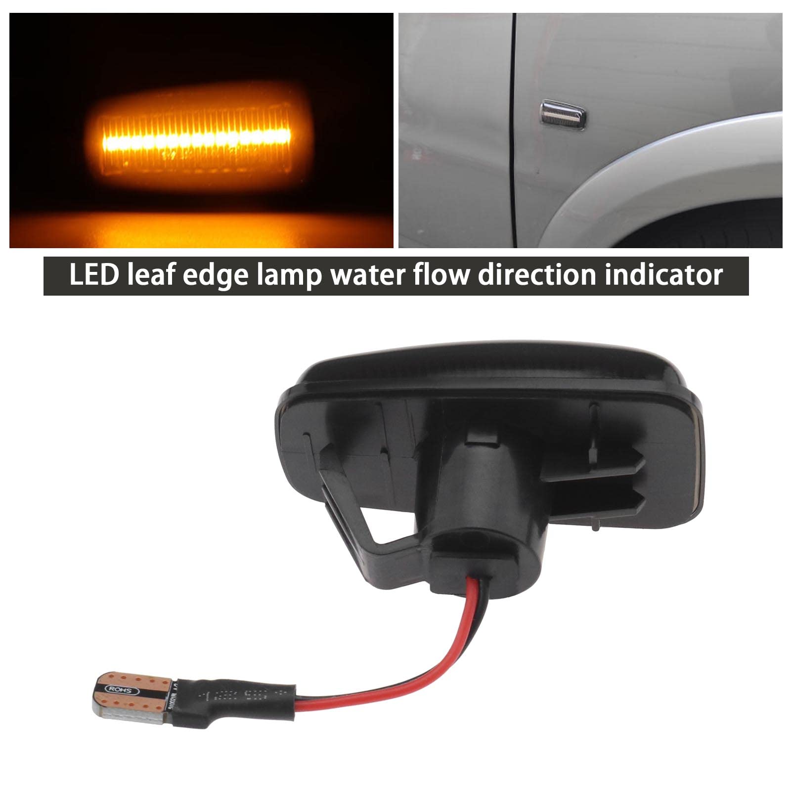 Feux Clignotants LED Dynamiques Côté - Compatible Peugeot 106 306 406 Et Citroën Berlingo - Blanc Cristal