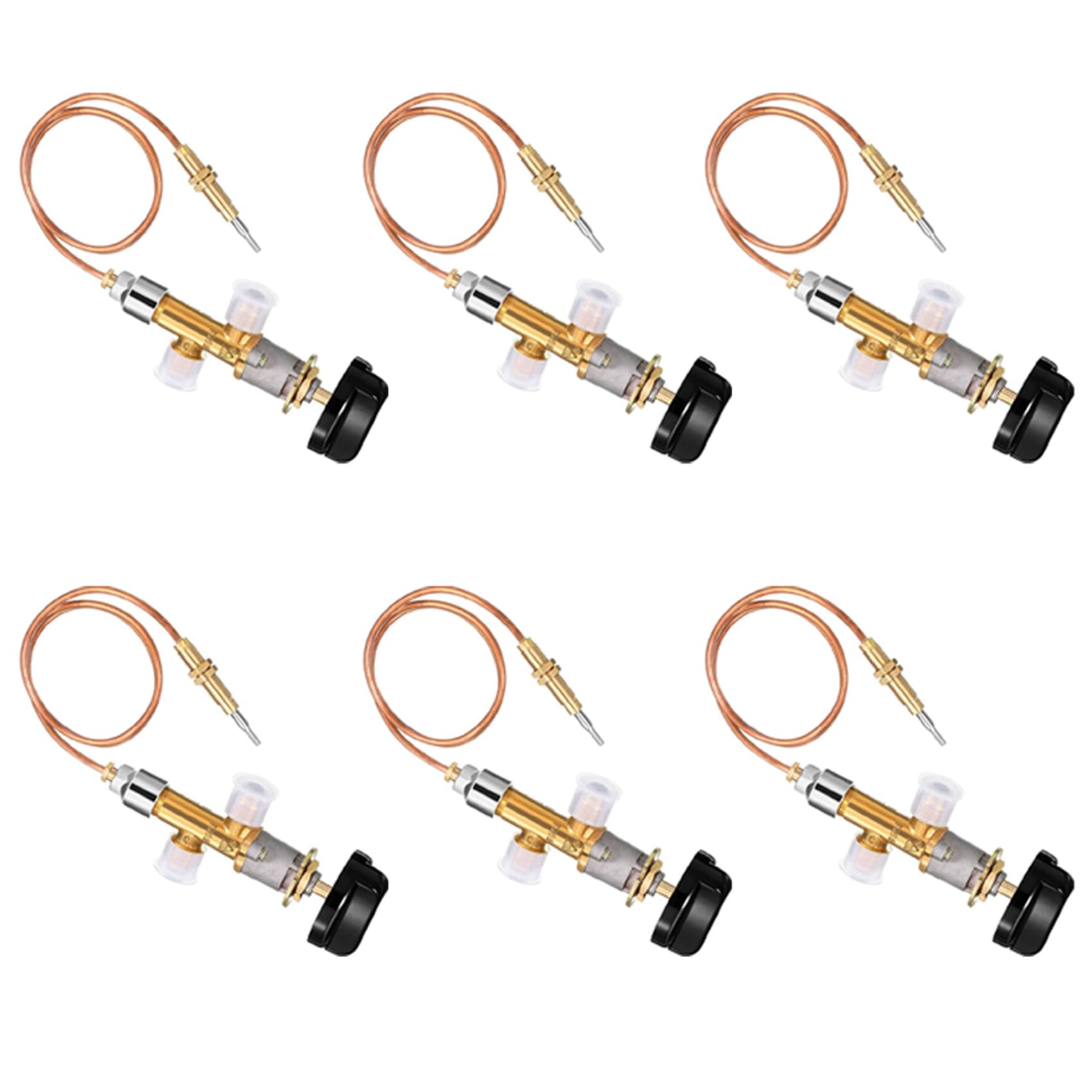 6X Low Pressure Gas LPG Fireplace Failure Safety Control Valve Kit Gas Heater Thermocouple Replacement 5/8-18UNF