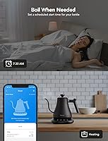 Vista 6 de Govee Smart Electric Kettle, WiFi Variable Temperature Gooseneck Pour Over Kettle and Tea Kettle, Alexa Control, 1200W Quick Heating, 100% Stainless