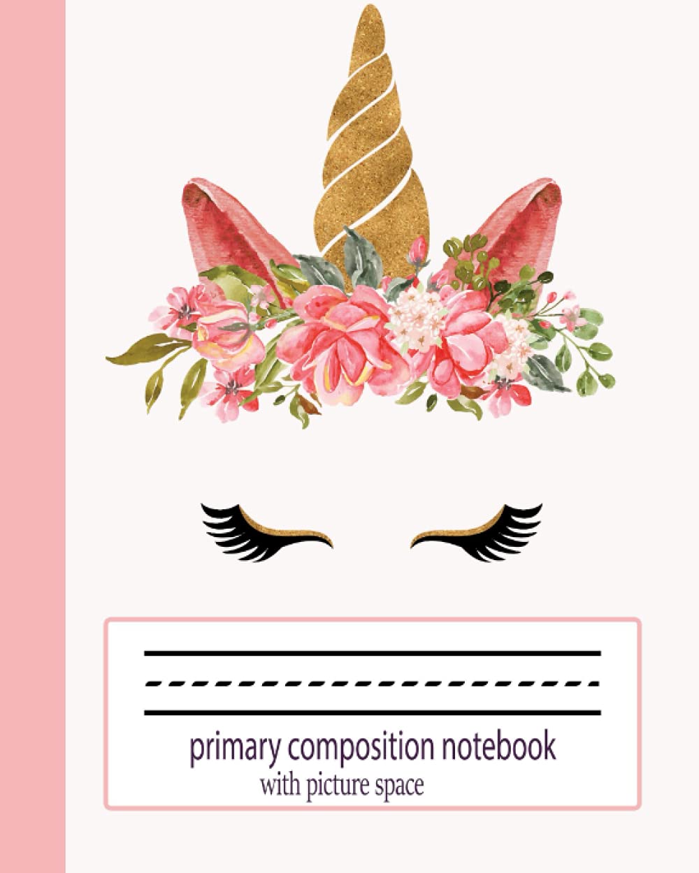 Primary Composition Notebook with picture space: marble story comp book red baseline 100ct Paperback – August 15, 2021