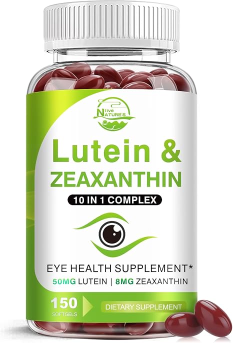 Lutein and Zeaxanthin Supplements, Eye Vitamin & Mineral Supplement, Multivitamin for Vision & Ocular Health with Omega-3, Protect and Enhance Your Eye Health Completely, 150 Softgels