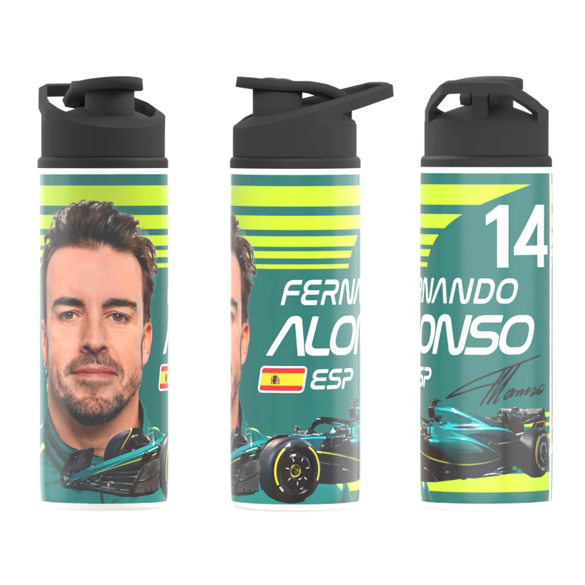 Partisan Fernando Alonso Aluminium Water Bottle - 750ml