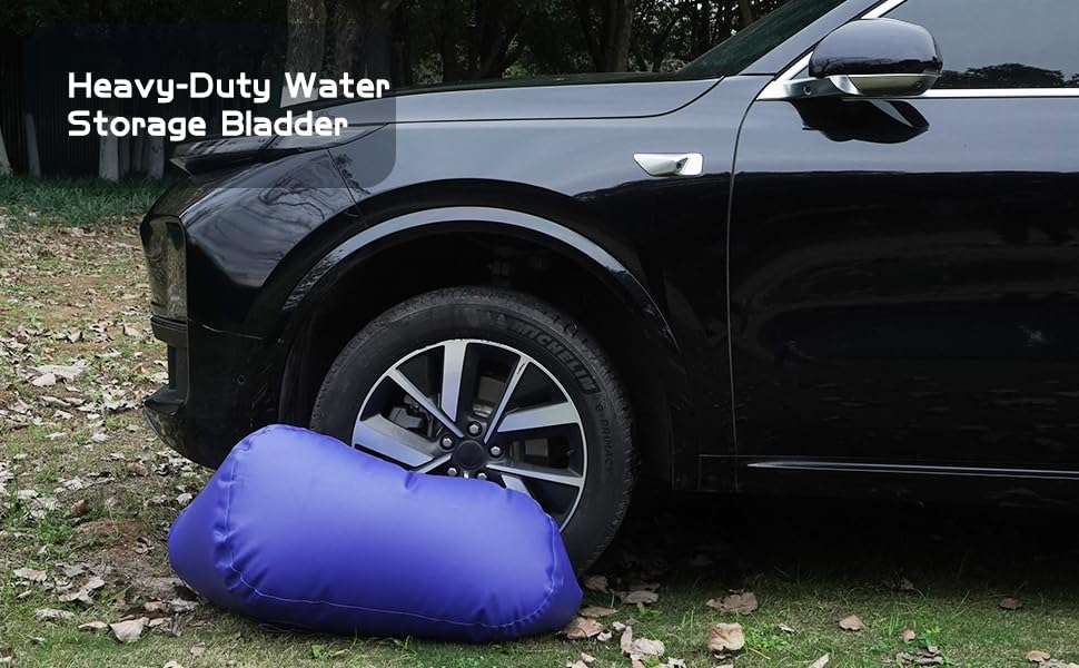 Image of Water Storage Bladder Portable Heavy-Duty - 63.4Gal /240L with Stainless Steel Fittings, Leak-Proof & Durable - Portable Tank for Emergency, Farming, Irrigation Use(Glossy Surface)