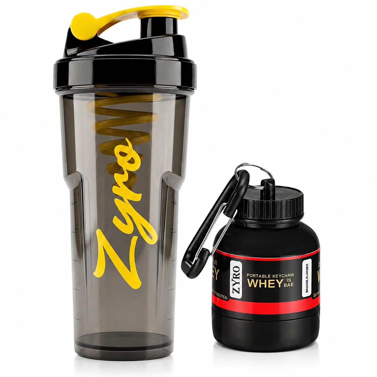 Zyro Cyclone Blender Shaker Bottle 700ml with Protein Funnel | 100% Leakproof BPA-Free Gym Protein Shaker with Mixer | Smooth Lump-Free Whey, Pre Workout & BCAA | Durable Sipper Bottle (Black)-image-10