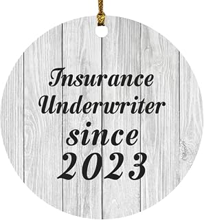 Christmas Tree Decoration, Insurance Underwriter Since 2023, Circle Ornament F, Gifts for Birthday Anniversary Valentines Mom Mothers Fathers Day Party, to Men Women Him Her Friend