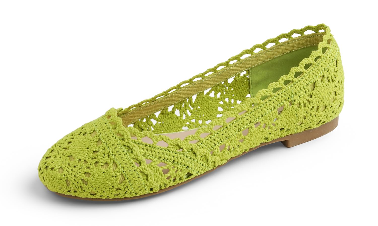 Feversole Women's Fashion Round Toe Ballet Crochet Flat,Ballerine à Bout Rond à Mode nœud Papillon Femme