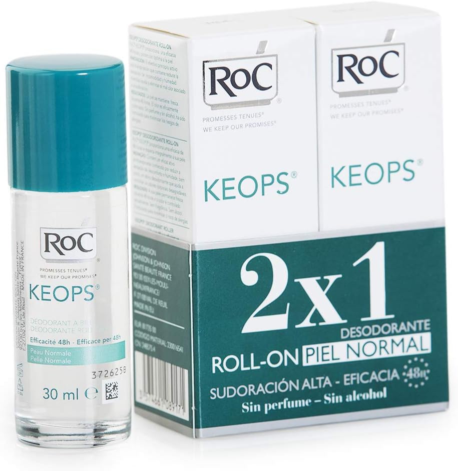 Keops Deodorant Roll-On, 2-Pack, 30 ml