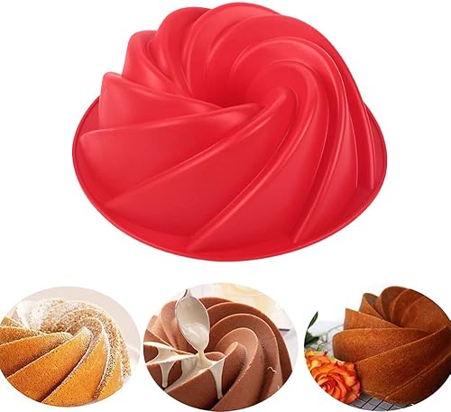 HOMUT Molde de silicona para tartas, moldes antiadherentes de 9 pulgadas, perfectos para pasteles, gelatina, pan, donas