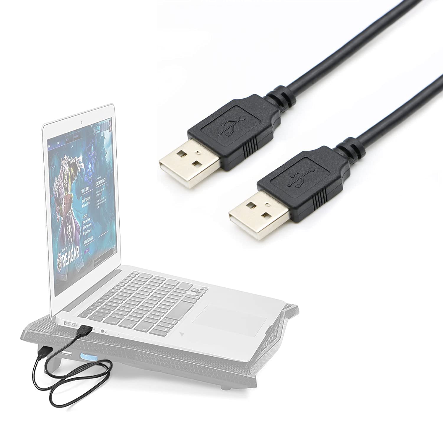 ZZS Laptop Cooling Pad USB Cord,1.5ft Short USB A to A Cable Cord Compatible for havit/Klim/AICHESON/TECKNET/IVSO/LIANGSTAR/PCCOOLER/TopMate/Lamicall/Targus Laptop Cooling Pad ZZS Laptop Cooling Pad USB Cord,1.5ft Short USB A to A Cable Cord Compatible for havit/Klim/AICHESON/TECKNET/IVSO/LIANGSTAR/PCCOOLER/TopMate/Lamicall/Targus Laptop Cooling Pad