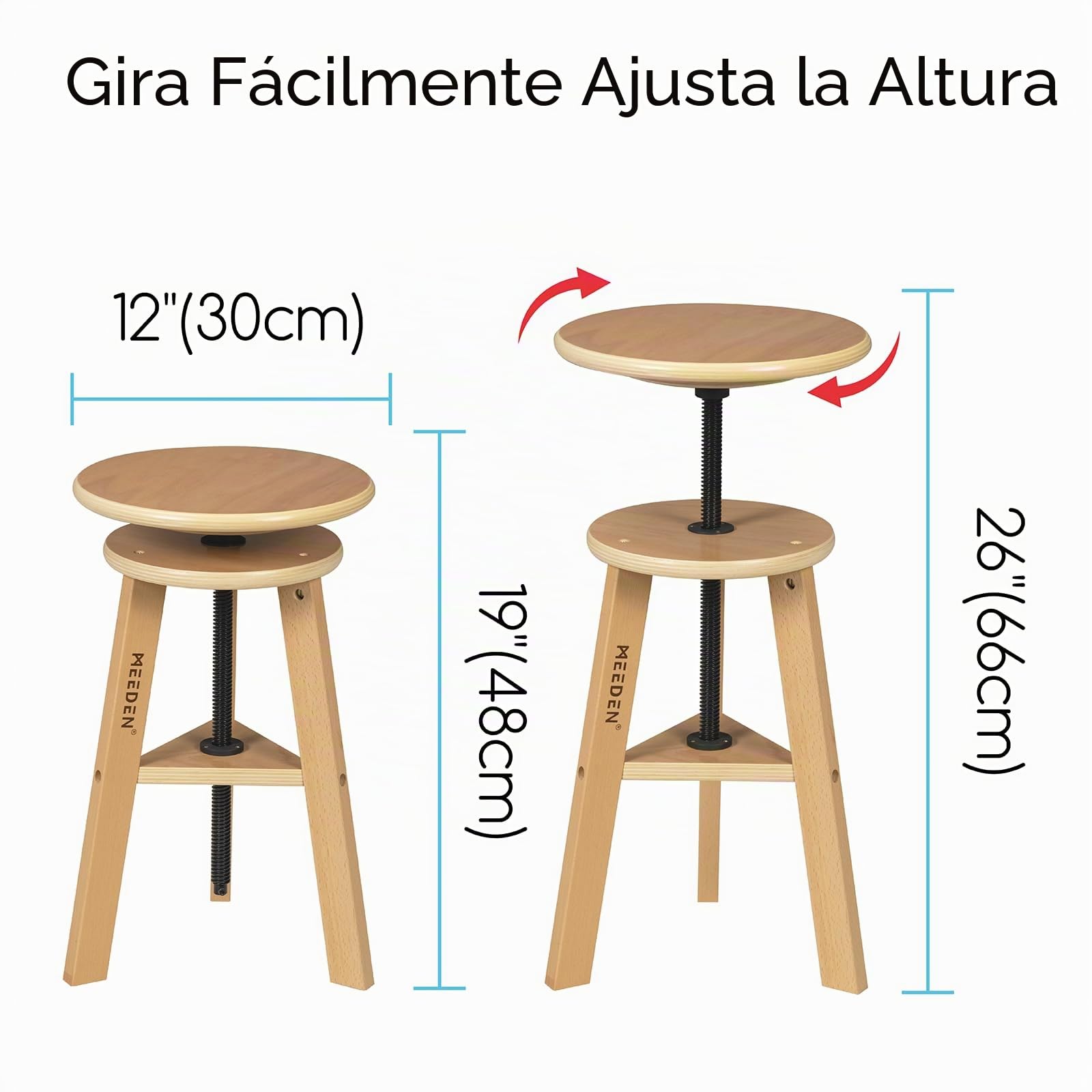 MEEDEN Mesa de Dibujo de Madera con Taburete: Mesa de Pintura Ajustable en Altura de 90 x 60 cm - Escritorio Inclinable para Artistas y Pintores - de Dibujo para Arte y Manualidades