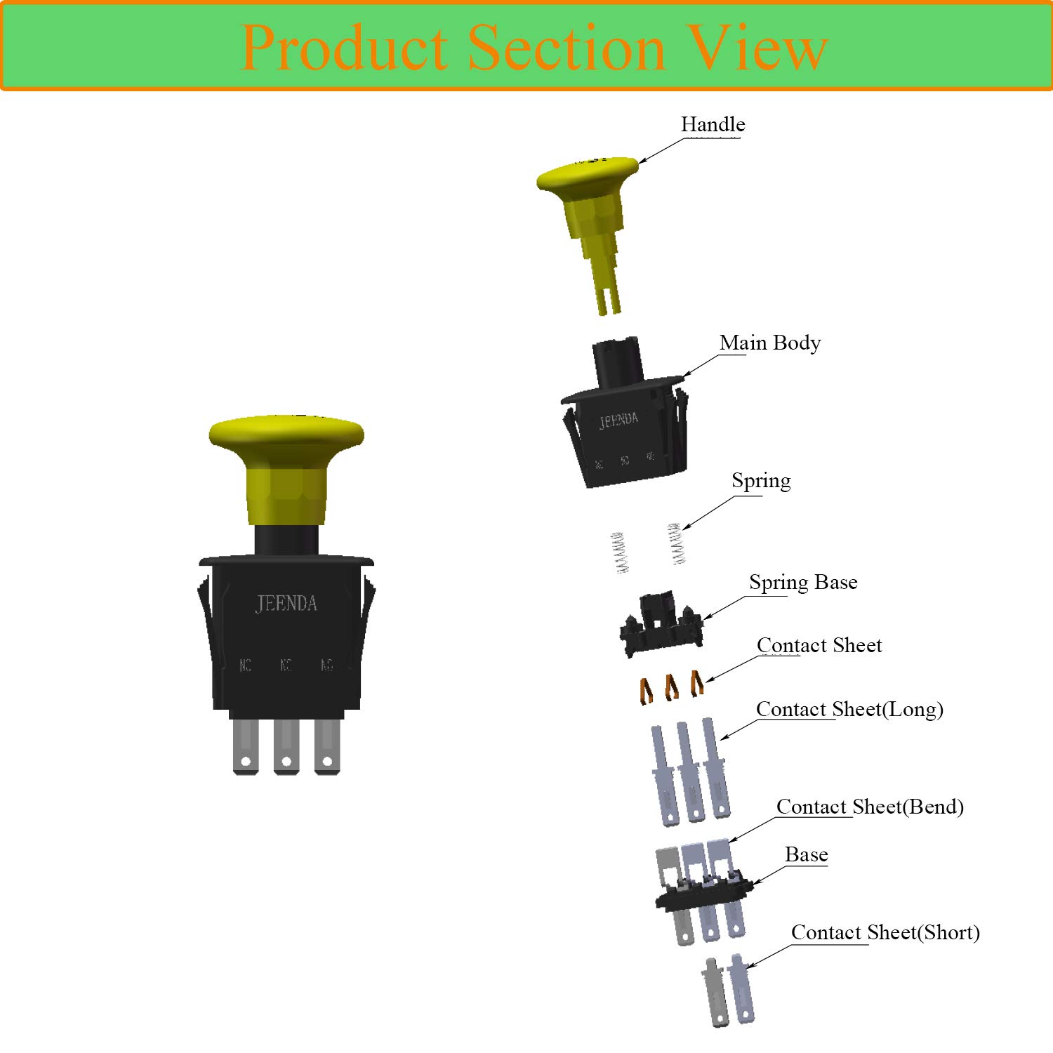 JEENDA Interruptor PTO 114-0279 6274-307 430-101 compatible con Exmark Lazer Z Serial Higher Vantage Toro Commercial Walk-Behind Grandstand