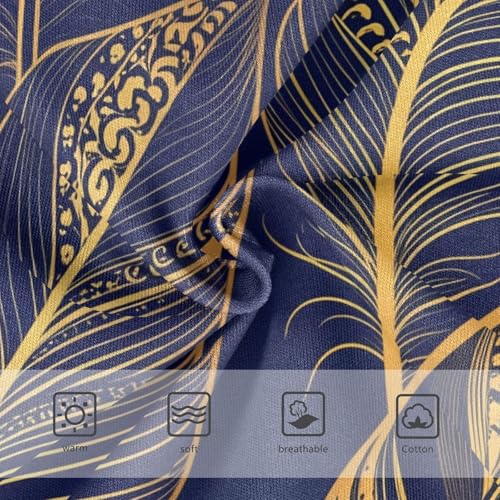 Bright Toddler Girls Underwear 2t Cotton Panties for Girl Elegant Golden Feathers Navy Blue Briefs Underpants3