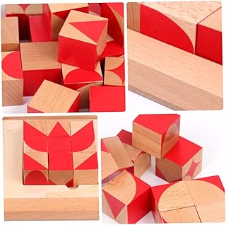 1 Conjunto De Blocos De Construção De Cubo Brinquedos Educativos Conjunto De Quebra-Cabeças Quebra-Cabeças De Imagens Brinquedo Tangram De Madeira Jogos De Quebra-Cabeças De