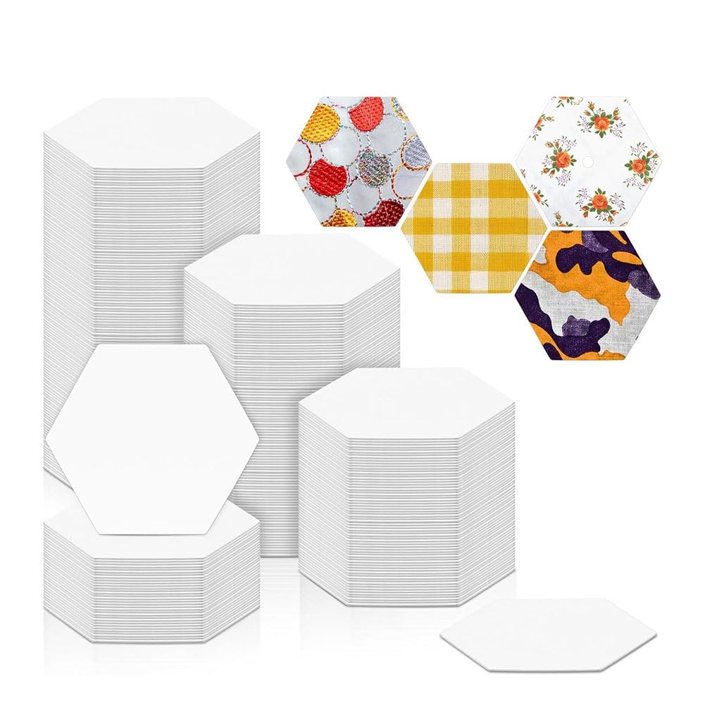 Agwuoetr 500 Count Paper Piecing Paper 1", Hexagon Quilting Templates for DIY Patchwork Crafts and Sewing Supplies for Quilting, Quilting Templates