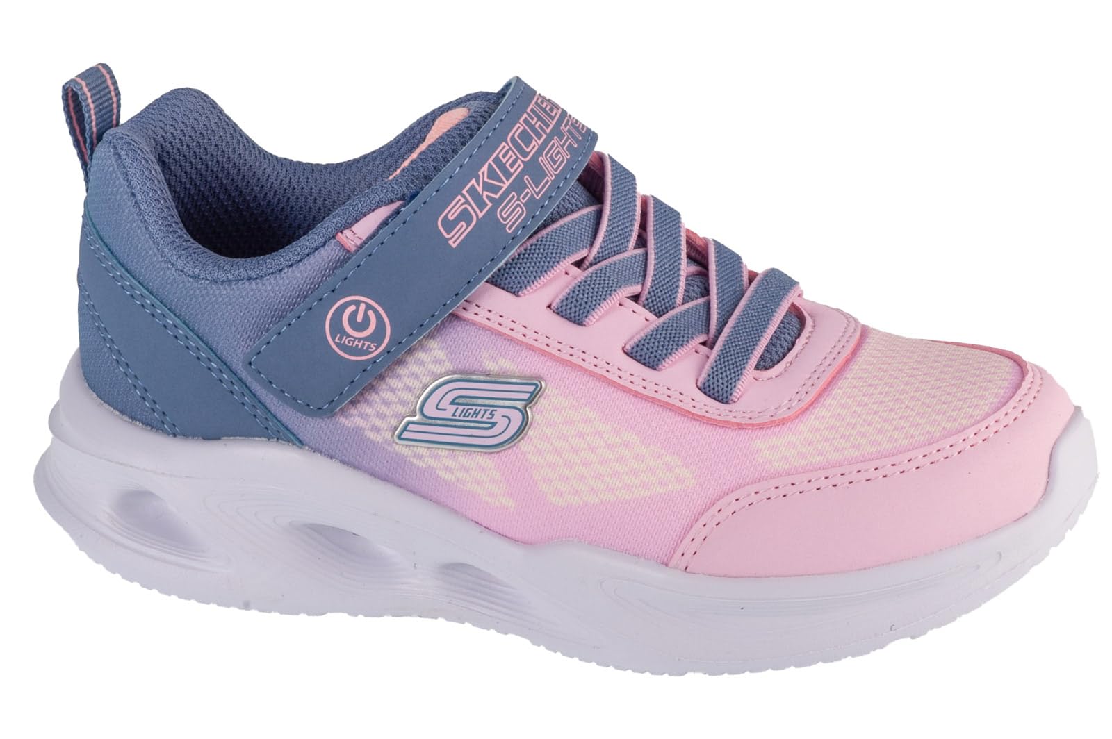 Skechers Sola Glow Ombre Deluxe 303714L-GYLP - Zapatillas para niƱa, Color Gris Malla/Rosa Claro