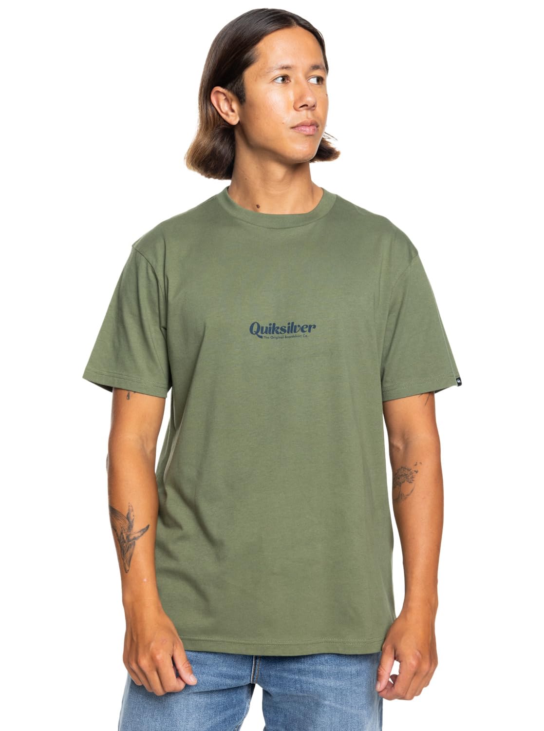 Quiksilver Men's Qs Simple Lettring Ss T-Shirt, Oven Leaf Clover, XS