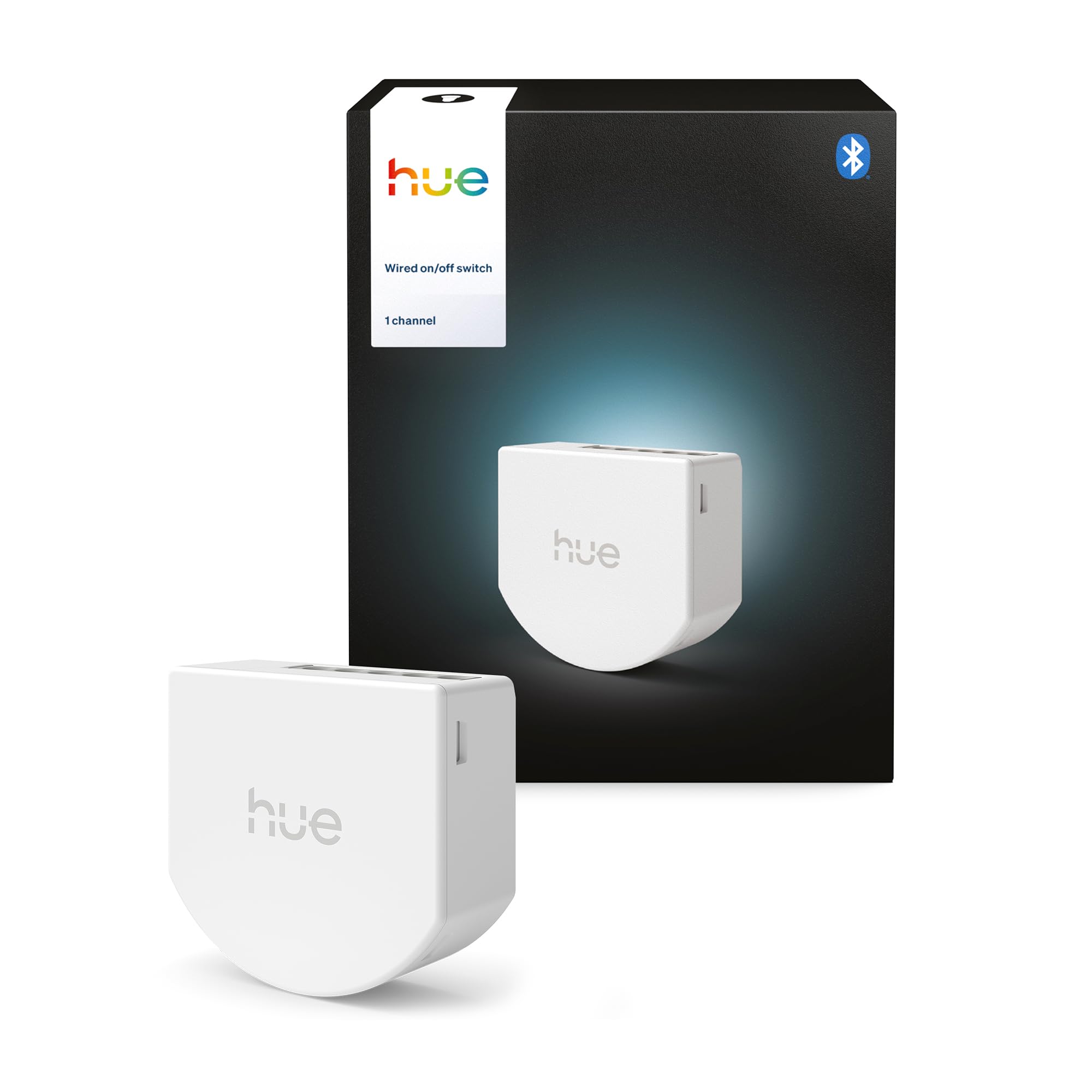 Philips Hue Włącznik Światła, 1 szt., 1 Kanał, Zamienia Zwykłe Oświetlenie w Inteligentne, Timery i Harmonogramy, Sterowanie w Aplikacji i Głosowe, Zgodny z Apple Home, Google Home i Alexa