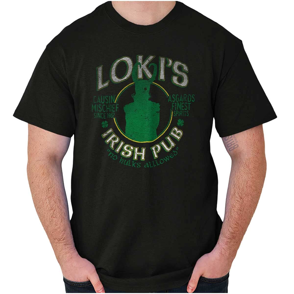 Brisco BrandsComic Book Villain Irish Pub Funny Graphic T Shirt Men or Women