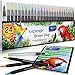 Premium Watercolor Real Brush Pens by Sophie's Art Supplies [24 Pack]. Vibrant Water Soluble Ink. Flexible Brush Tips for Watercolor Effects, Coloring and Calligraphy. Free Blending Brush + Pad!