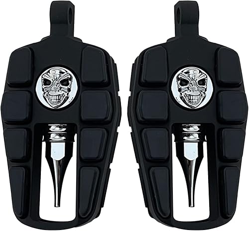 FATECIM Estriberas de calavera para motocicleta, reposapiés para motocicleta, mini tablas de suelo con adaptadores de montaje macho y goma disponible en Yaxa Mexico
