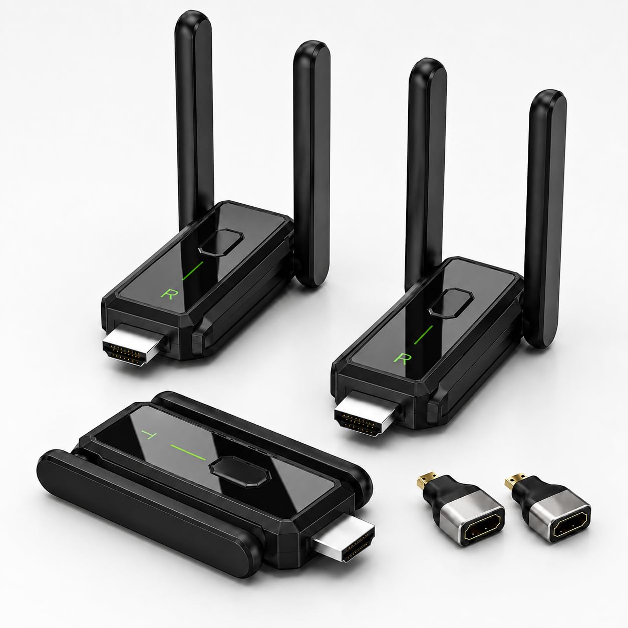 Bezprzewodowy nadajnik HDMI i 2 odbiorniki, 50 m, przedłużacz Plug and Play