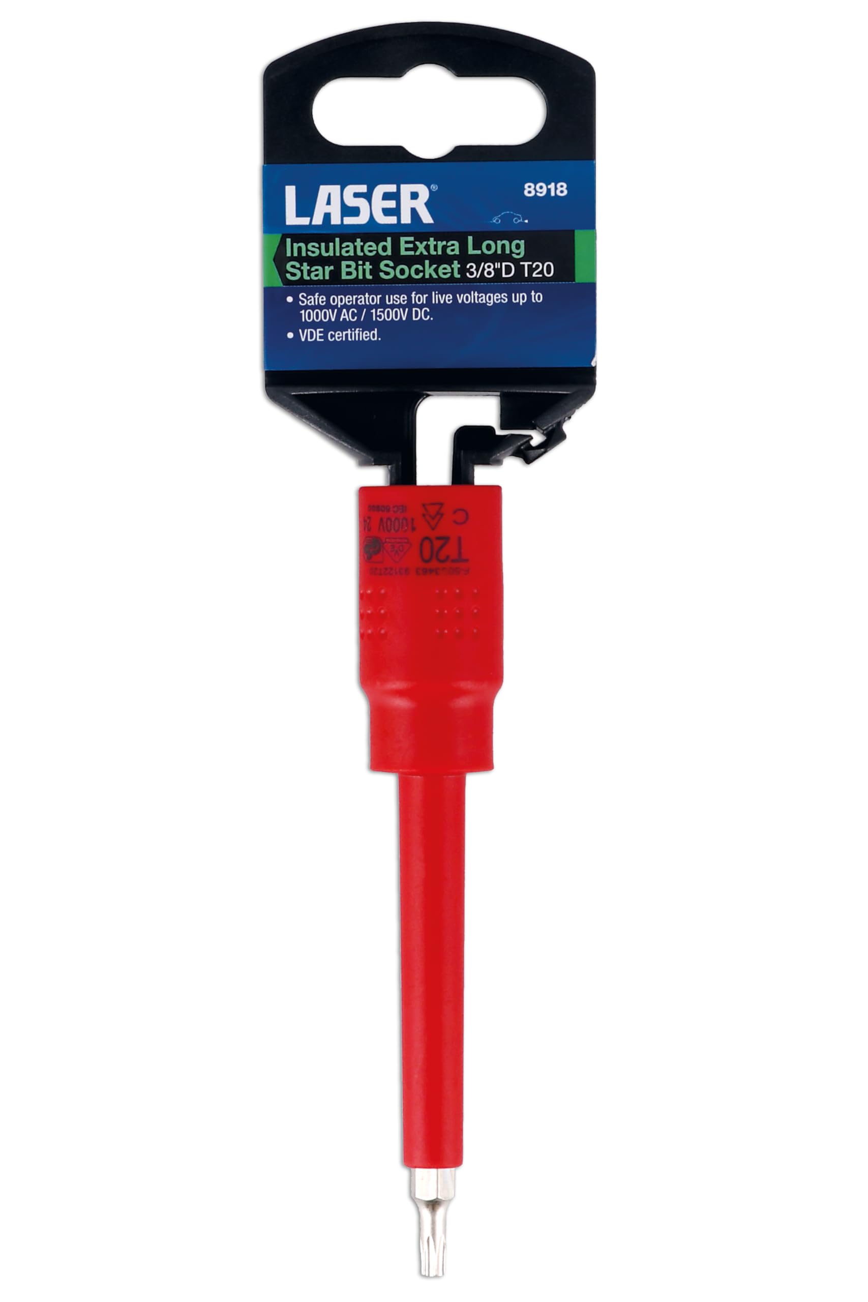 Laser 8918 Insulated Extra Long Star Bit Socket 3/8" D T20